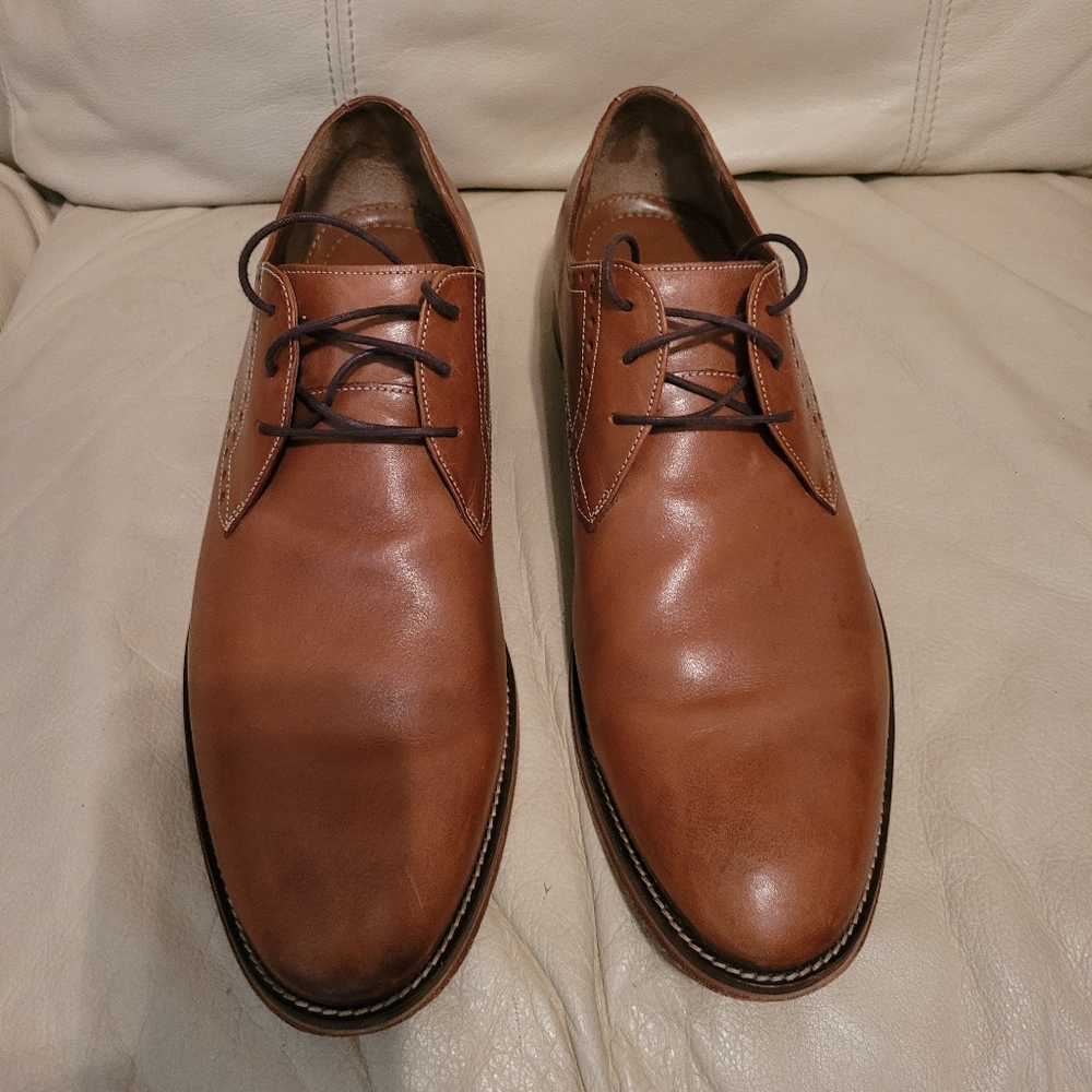 Cognac Hughes Lace Up Oxford, Model 59-12302  size 13